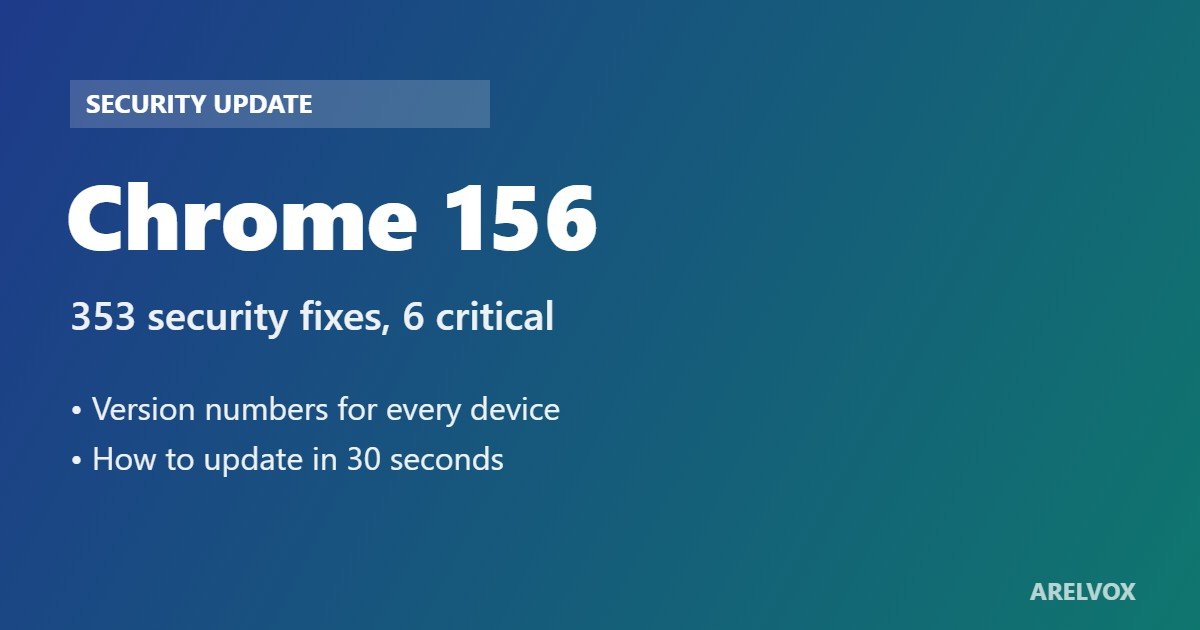 Chrome 156 update with 353 security fixes and how to update