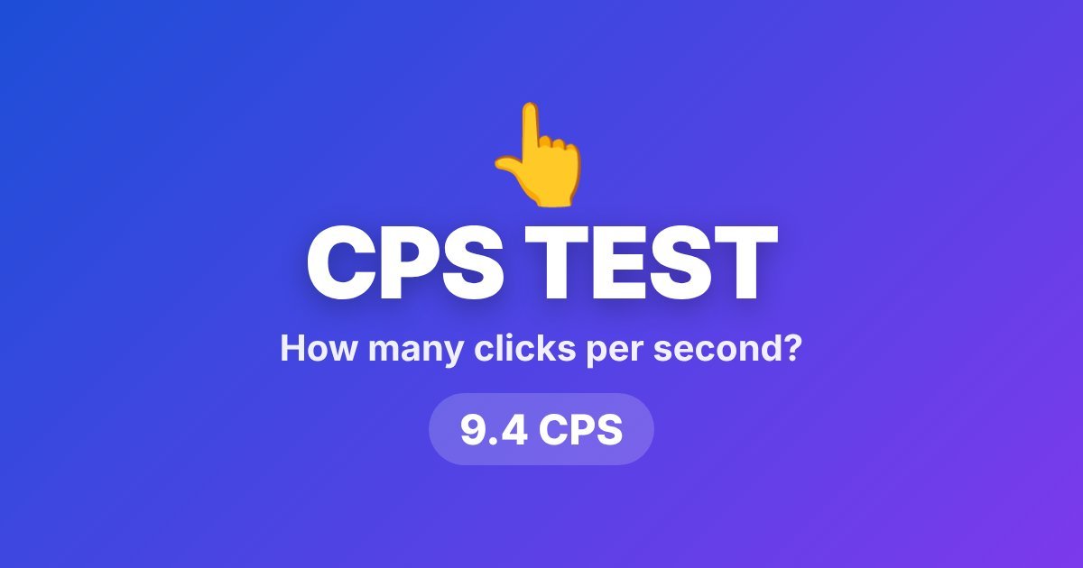 CPS test - clicks per second