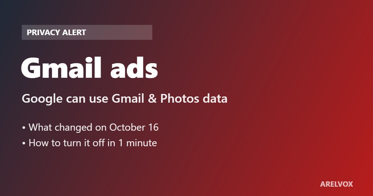 Google Gmail and Photos data used for ads and how to turn it off