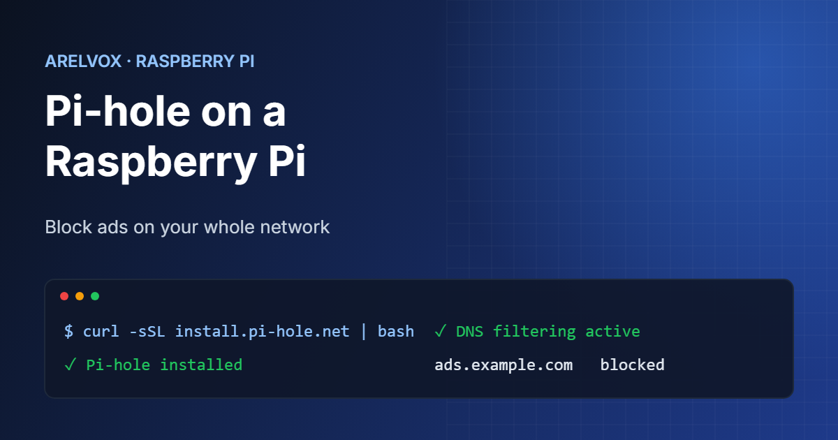 Pi-hole on a Raspberry Pi blocking ads network-wide