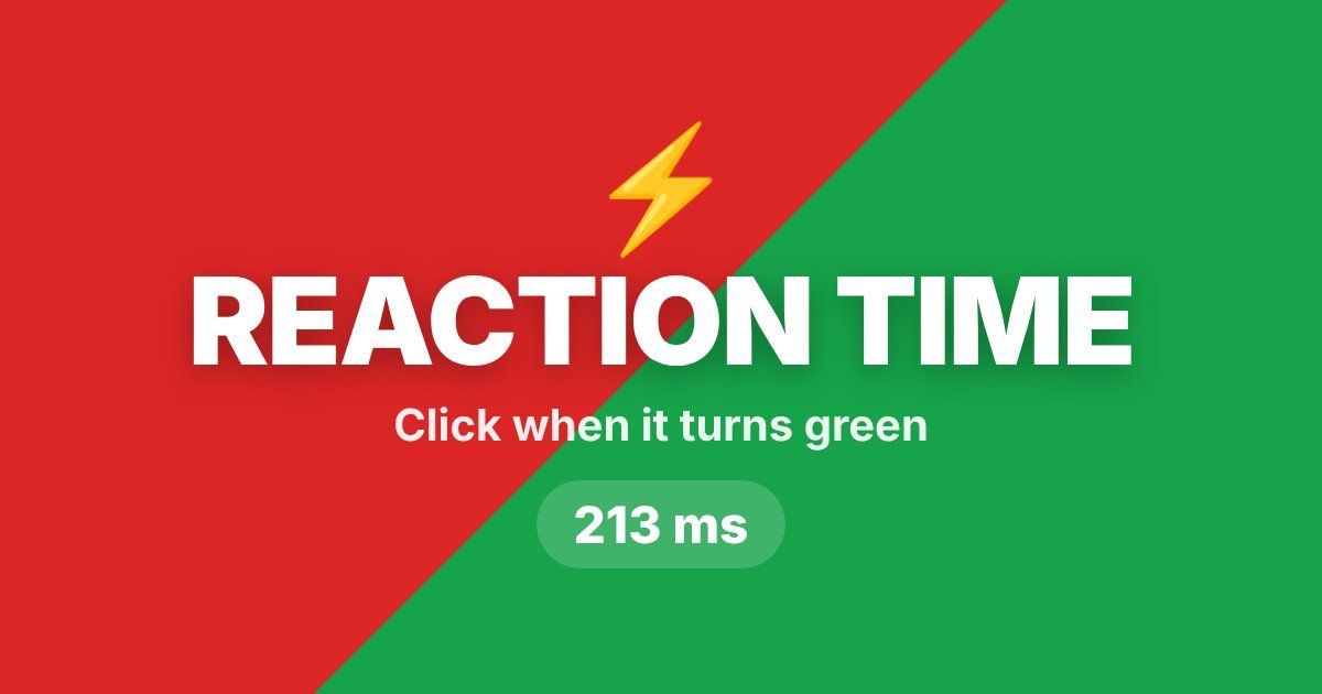 Reaction time test