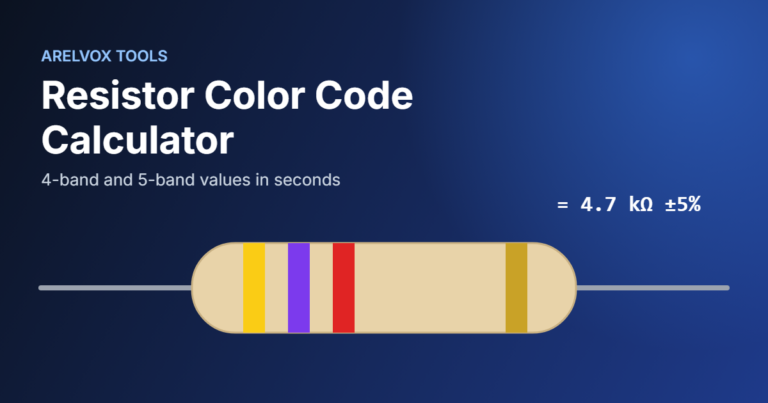Resistor color code calculator