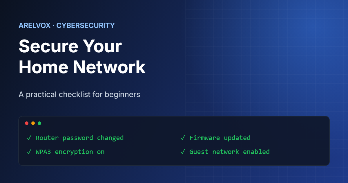 Home network security checklist