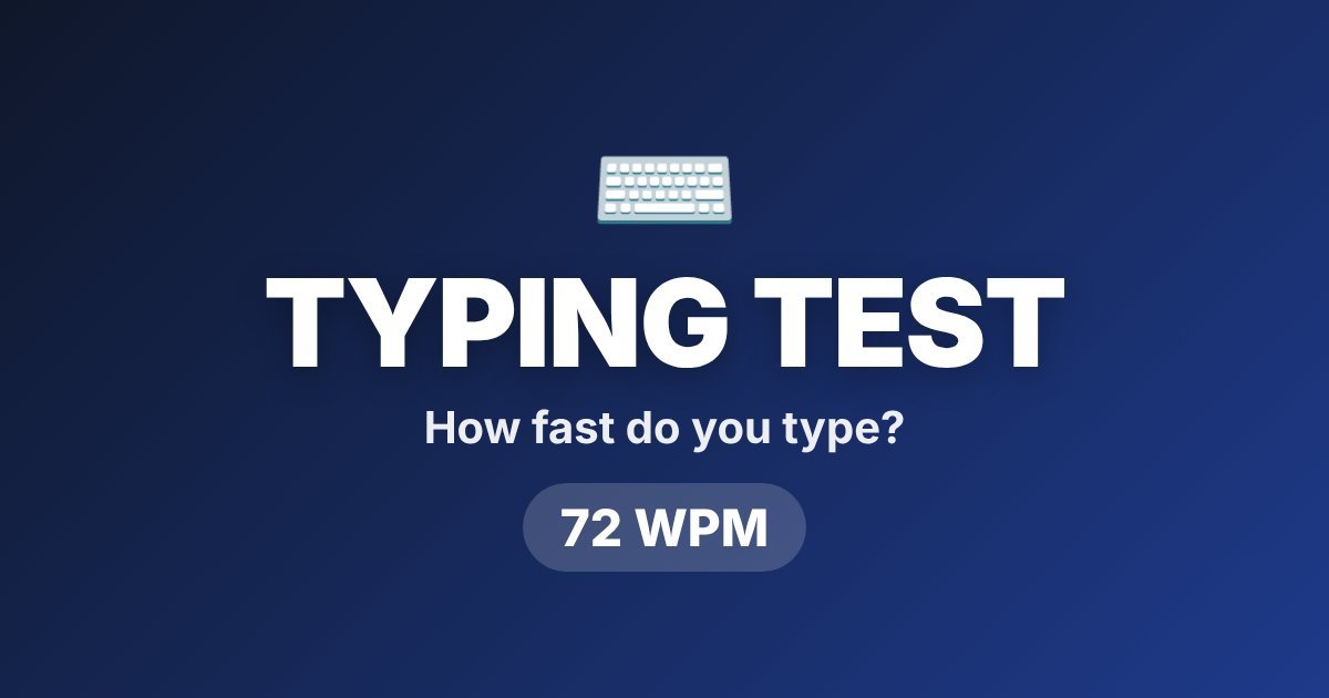 Typing speed test WPM